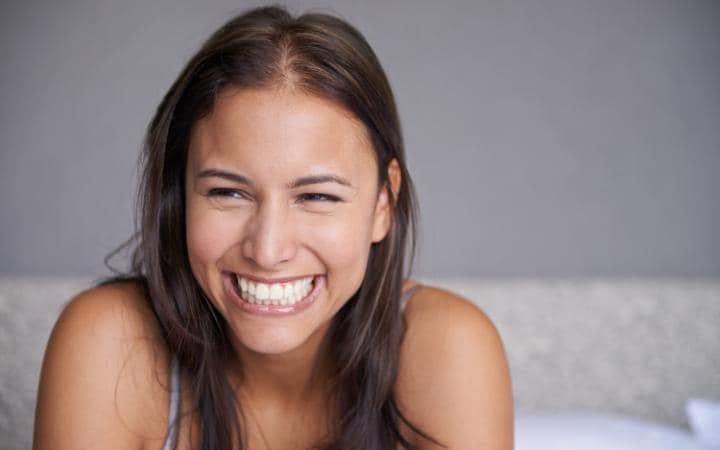 bright woman smiling